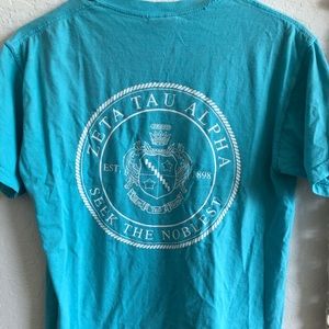 Blue Panhellenic ZTA tee comfort colors
